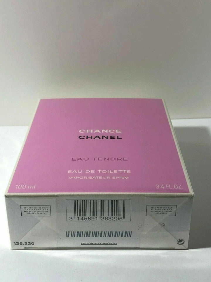 **Chanel Chance Eau Tendre Eau De Toilette EDT Spray 3.4oz / 100ml Sealed 100% Authentic Women's Perfume**