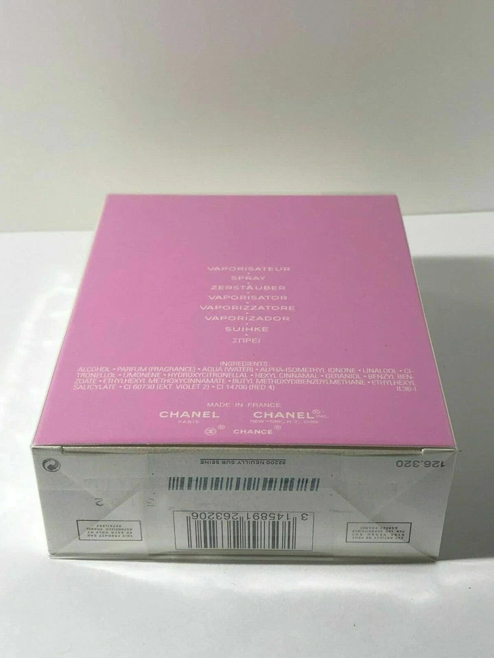 **Chanel Chance Eau Tendre Eau De Toilette EDT Spray 3.4oz / 100ml Sealed 100% Authentic Women's Perfume**