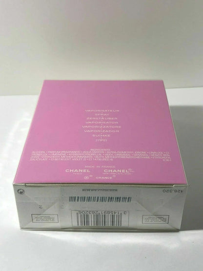 **Chanel Chance Eau Tendre Eau De Toilette EDT Spray 3.4oz / 100ml Sealed 100% Authentic Women's Perfume**